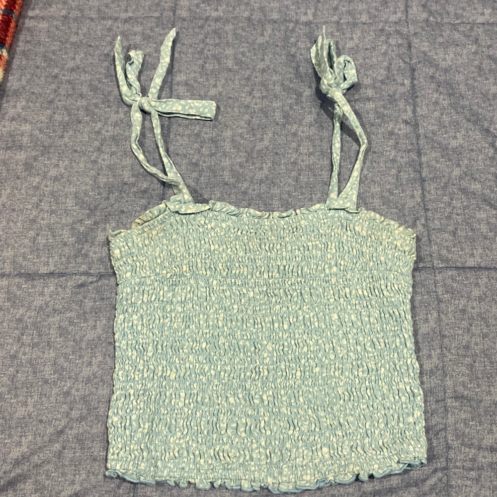 Size L smocked top from Abercrombie in gently used condition.